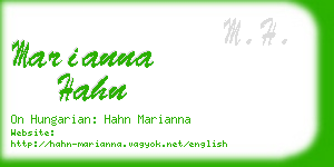 marianna hahn business card